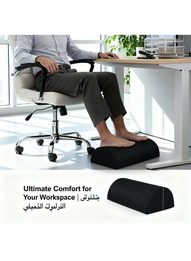 Foot Rest for Under Desk Ergonomic Memory Foam Footrest Pillow with Adjustable Heights & Non-slip Bottom Breathable Washable Cover, Office Foot Stool for Lumbar Back Knee Pain at Home Airplane Travel - Image 3
